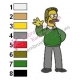Ned Flanders Simpson Embroidery Design